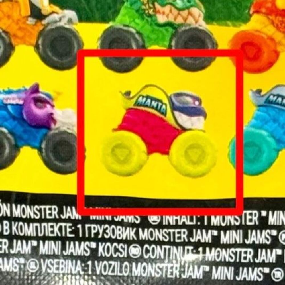 2026 Monster Jam Mini Jams Ser 22 CHASE Monster Manta Neon Green Tires Sealed